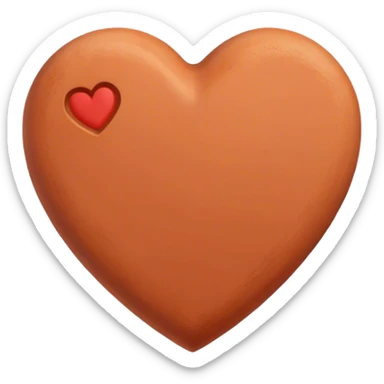 Terracotta heart sticker