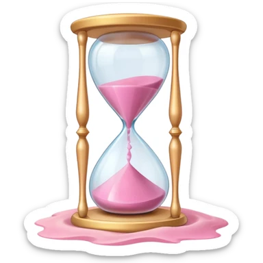 pink hourglass sticker