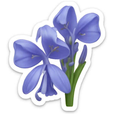 Bluebell flower sticker