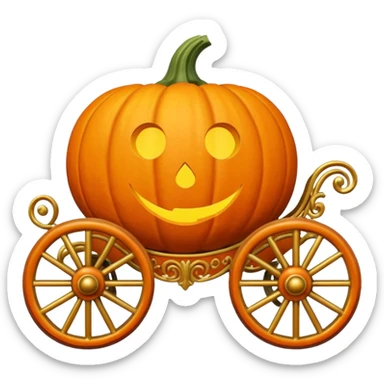 pumpkin carriage sticker