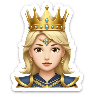Valkyrie warrior crown sticker