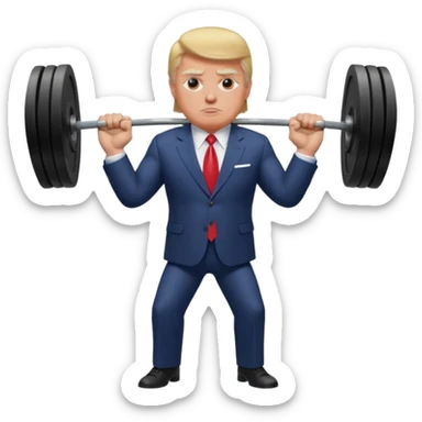 Trump weightlifting  sticker