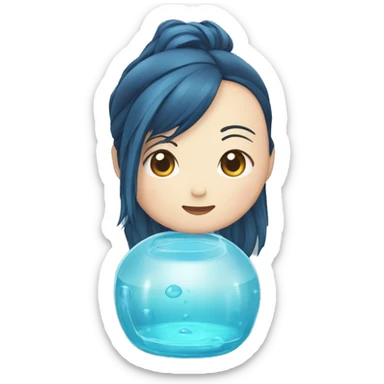 Bouteille d'eau avec la tête de nezuko sticker