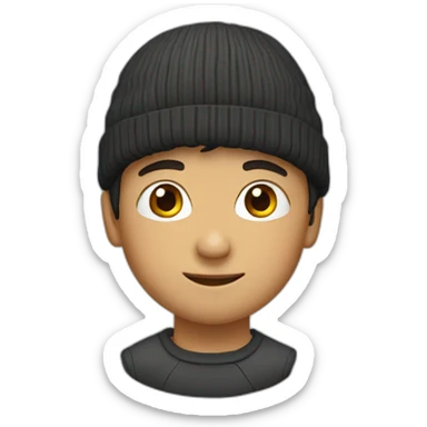 boy with a corteiz beannie sticker