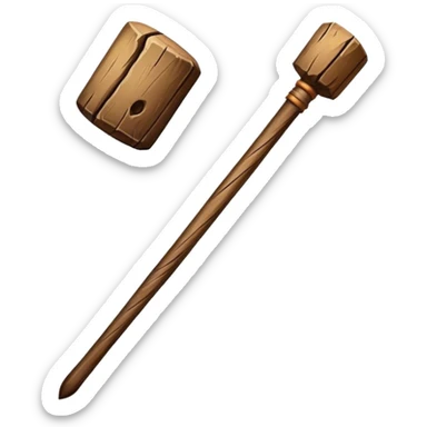 dnd item icon, wooden stick sticker