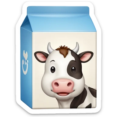 milk box with a cow on it sticker