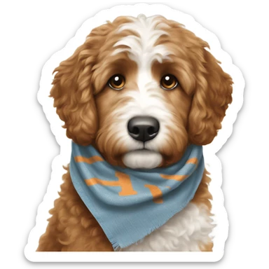 Bernedoodle with University of Tennessee scarf sticker