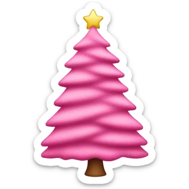 Pink christmas tree sticker