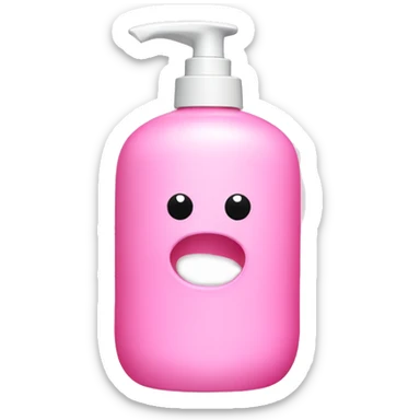 Cleansing wash bottle pink sticker
