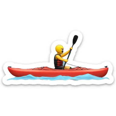 multisport kayak with person paddling  sticker