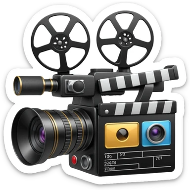 Video camera with elements 1-2 of others emoji sticker