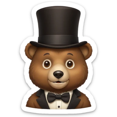 🐻🎩 sticker