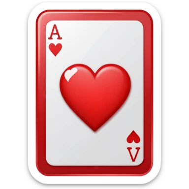 ace of heart poker card sticker