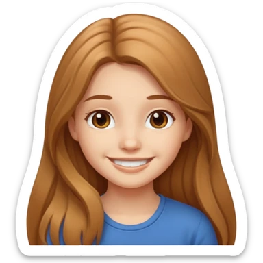 милая девушка с русыми длинными волосами sticker