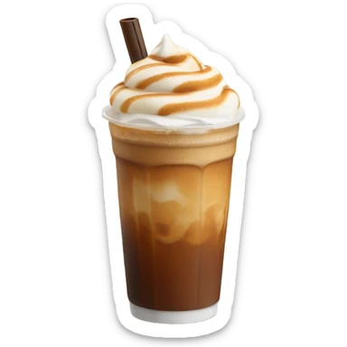 Caramel macchiato iced coffee sticker