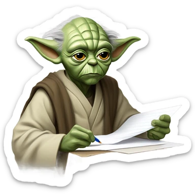 master yoda draws sticker