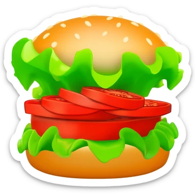 greens for a burger sticker