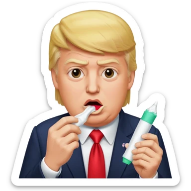 Trump eating tampon  sticker