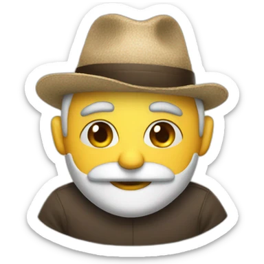 Human haha with hat sticker