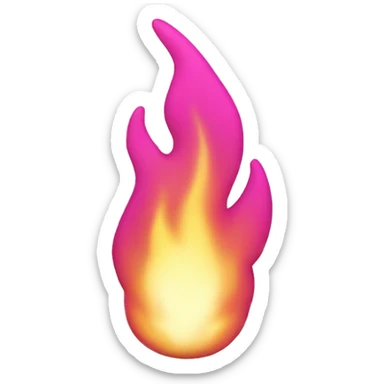 Pink flame sticker
