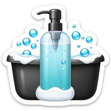 Soap and shampoo sticker