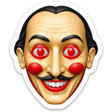 Dali mask from Money Heist sticker