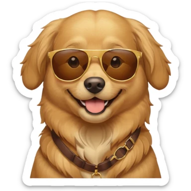 Dog wearing sunglasses  sticker