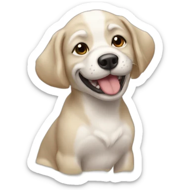 Chien spits nain sticker