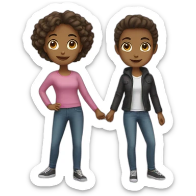 Couple mixte sticker