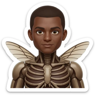 Brown man with roach body sticker