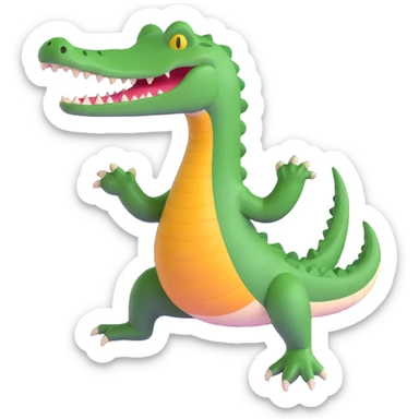 crocodile with a dynamic pose sticker