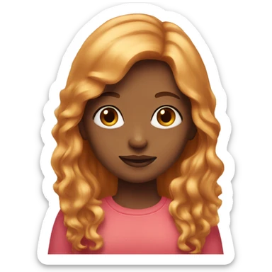 long haired girl with strawberry blonde hair sticker