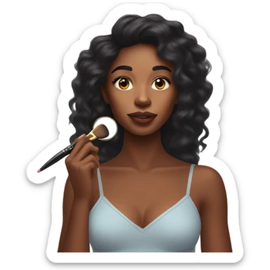 Sza putting on makeup  sticker