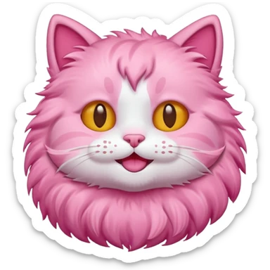 a cute pink cat sticker unlocked  sticker