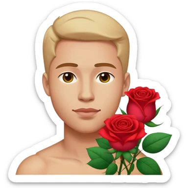 Chad with roses sticker