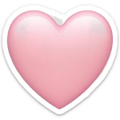 light pink heart sticker