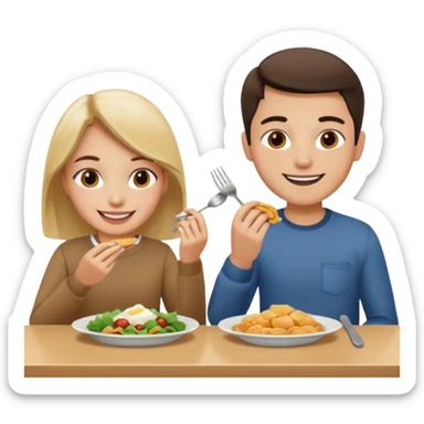 i want two person nicke eatche athore sticker