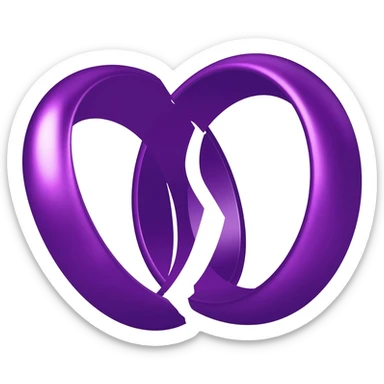 Purple fight with 2 purple rings sticker