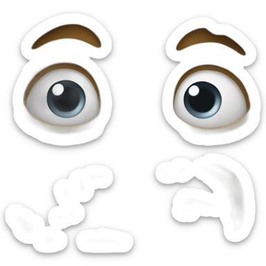 crazy looking emoji. so much fear and dread sticker