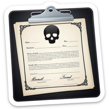 death certificate sticker