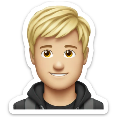 Josh Hutcherson in emoji styl sticker