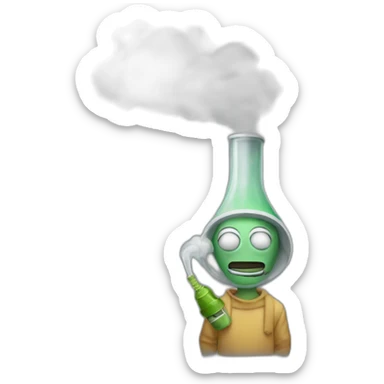bong-man in a fog sticker