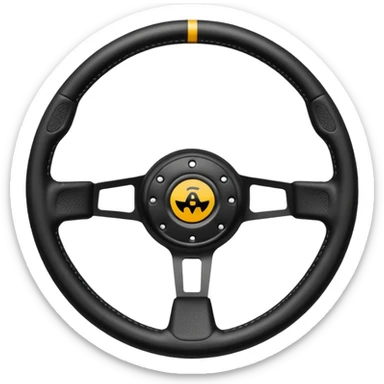 volante de racing con una g en el centro de logo sticker