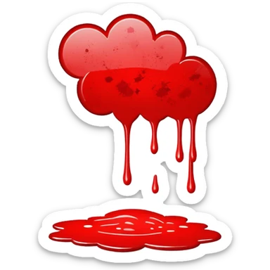 paint splatter, spilled paint, red color. sticker