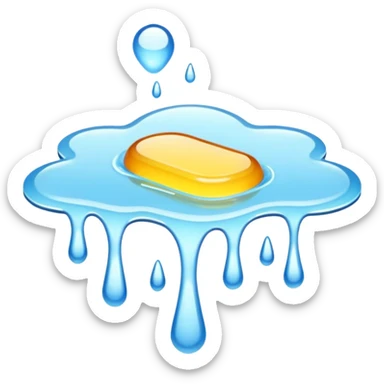 Glue in liquid sticker