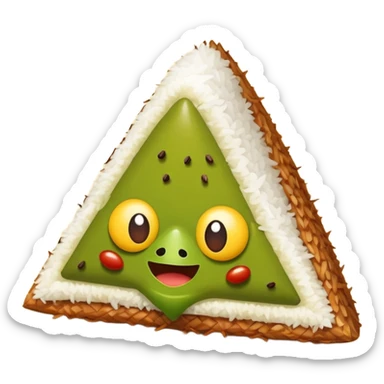 Nasi lemak triangle creature  sticker