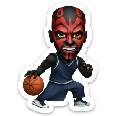 Darth maul playing UConn basketball sticker