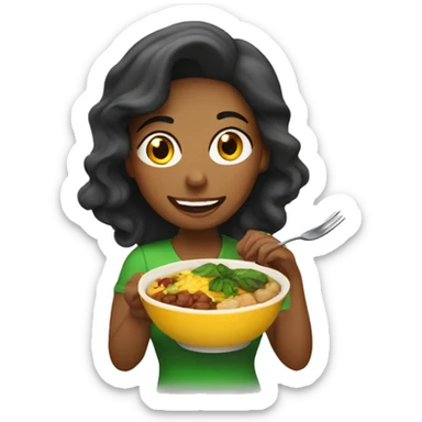 Mom eating Brazilian food  sticker