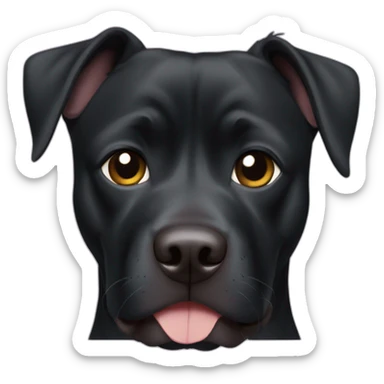 Black Pitbull lab mix sticker