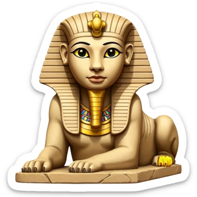 egypt sfenks sculpt sticker